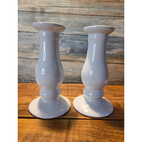 Vintage Jay Company Corelle Blue and White Candle Sticks - Picture 6 of 8